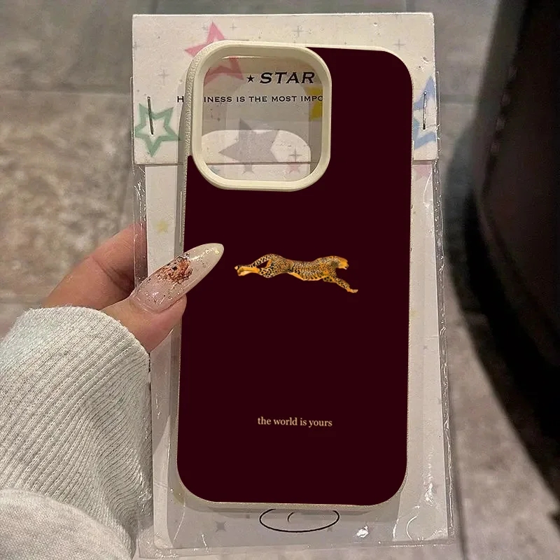 Phone Accessories Red - Funda de teléfono suave de leopardo