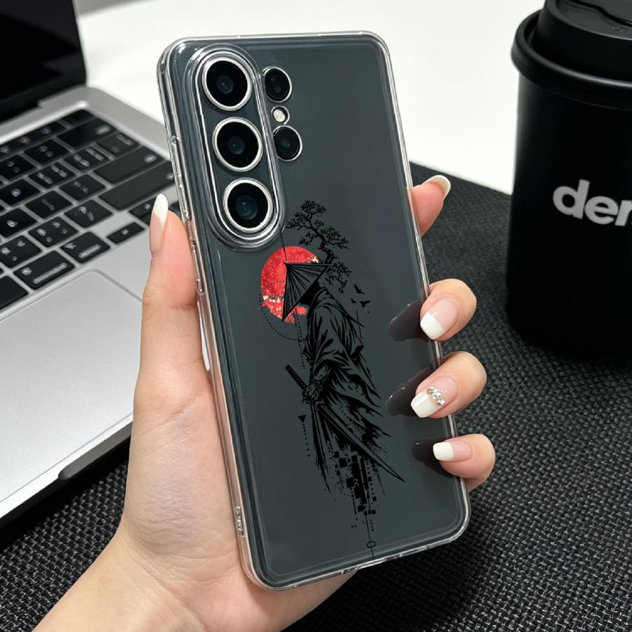 Phone Accessories Red - Funda con estampado de samurái con