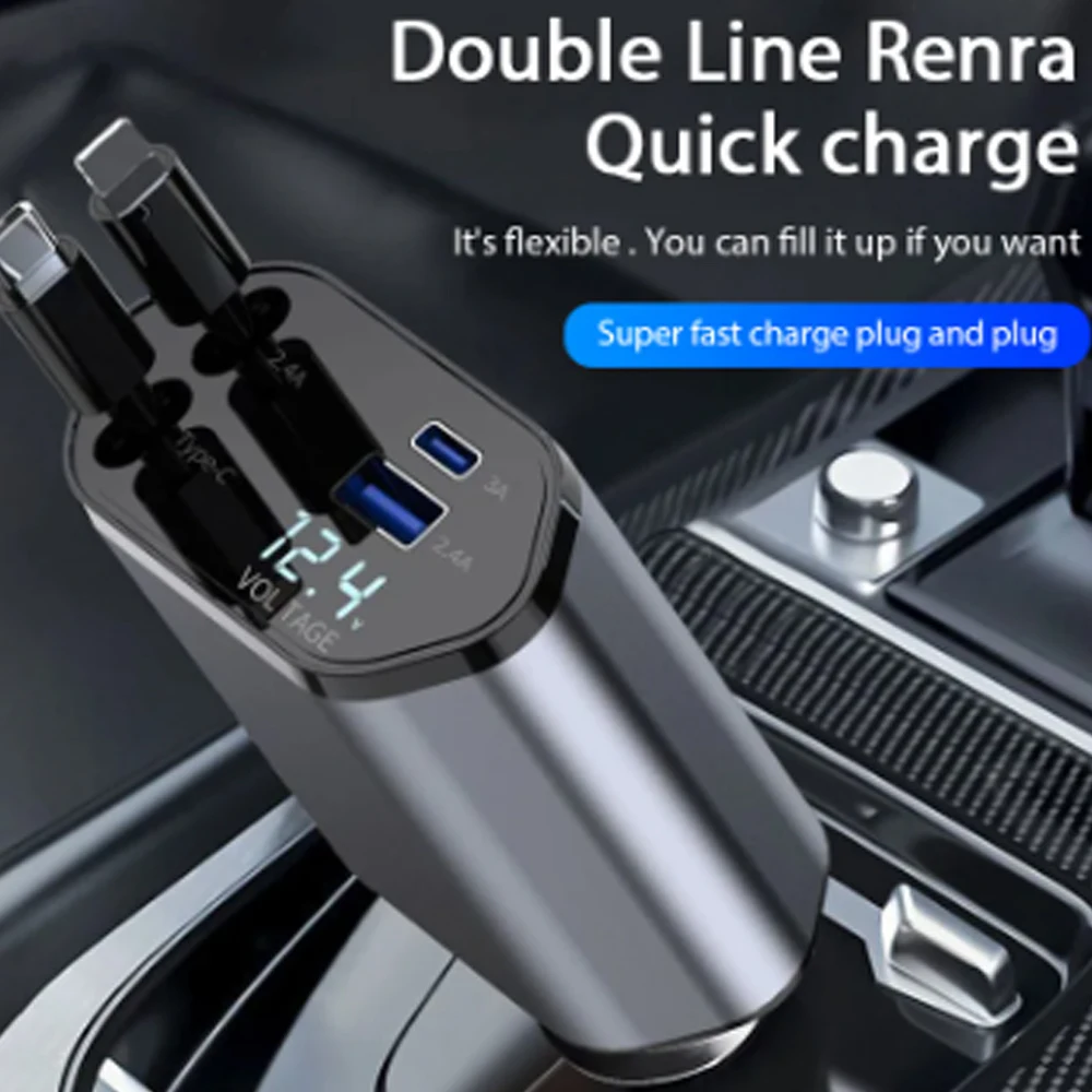 Usb Data Cable - Adaptador de cargador de coche 120W