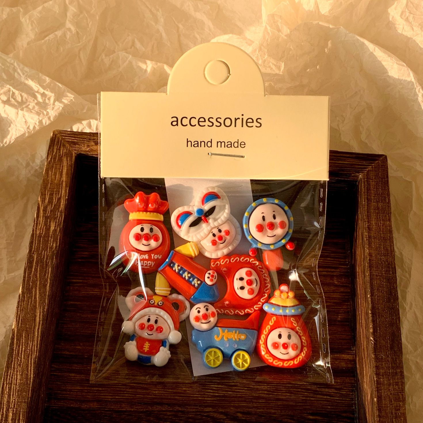 Phone Accessories Red - Pegatina Tridimensional de Anpanman, Adhesivo para