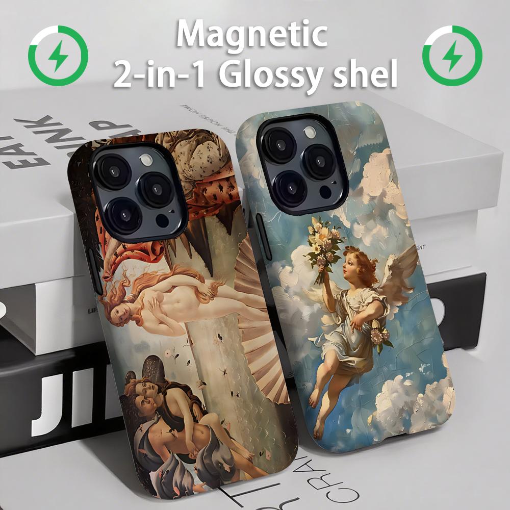 Magnetic Phone Case - Funda de teléfono con pinturas artísticas