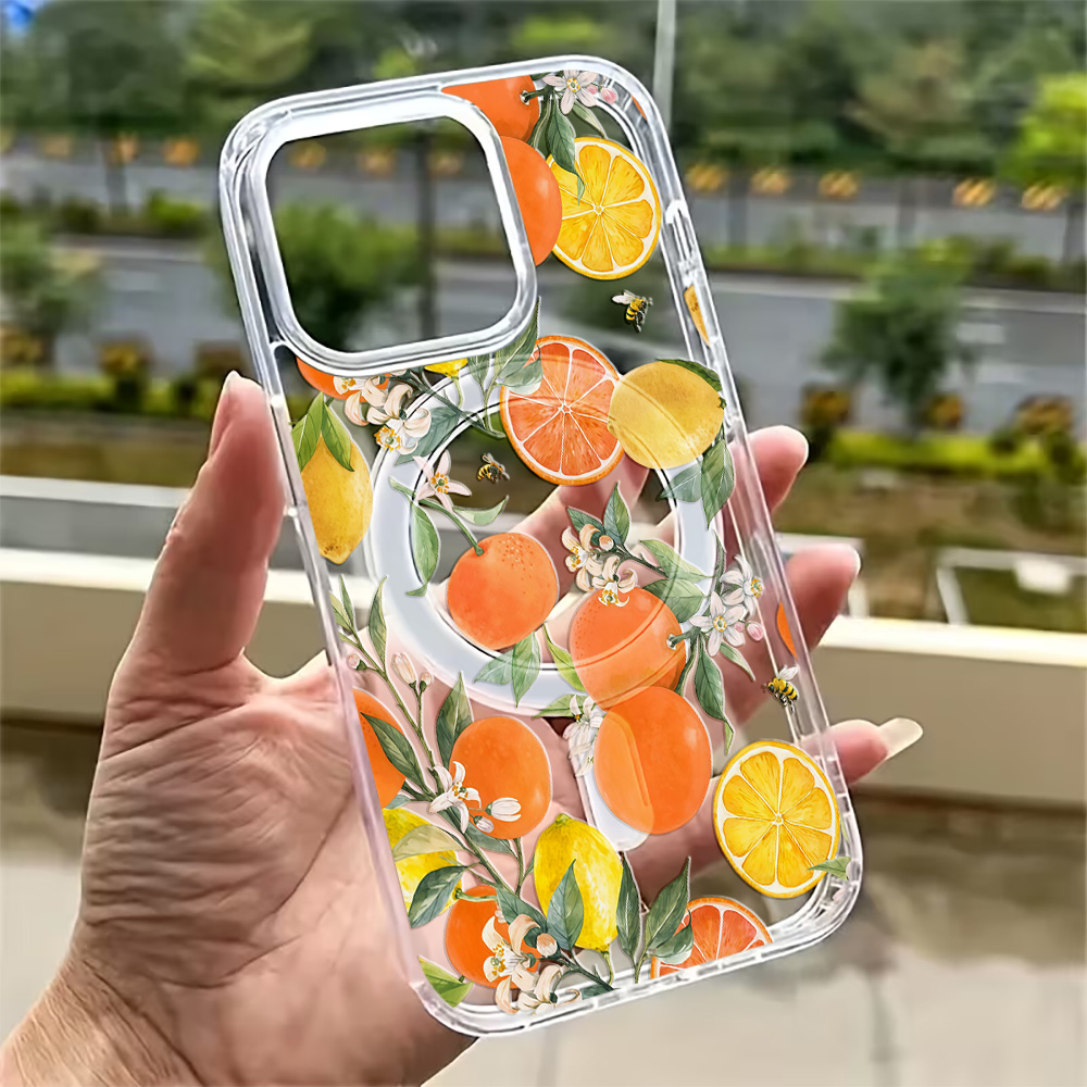 Magnetic Phone Case - Funda Transparente con Diseño de Limón