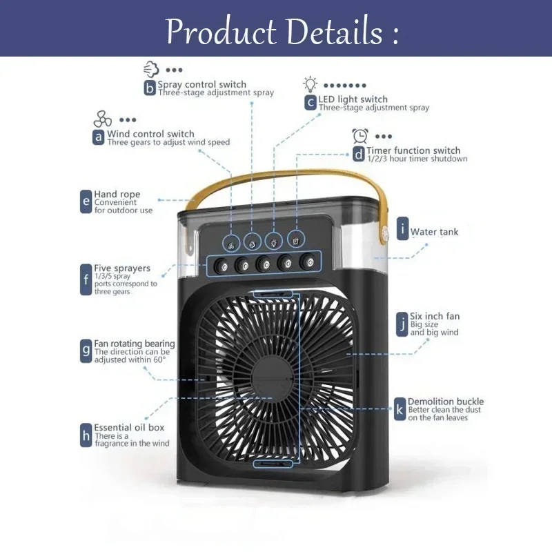 Mini aire acondicionado 3 en 1 - Phone Cooling Fan reseña y precio