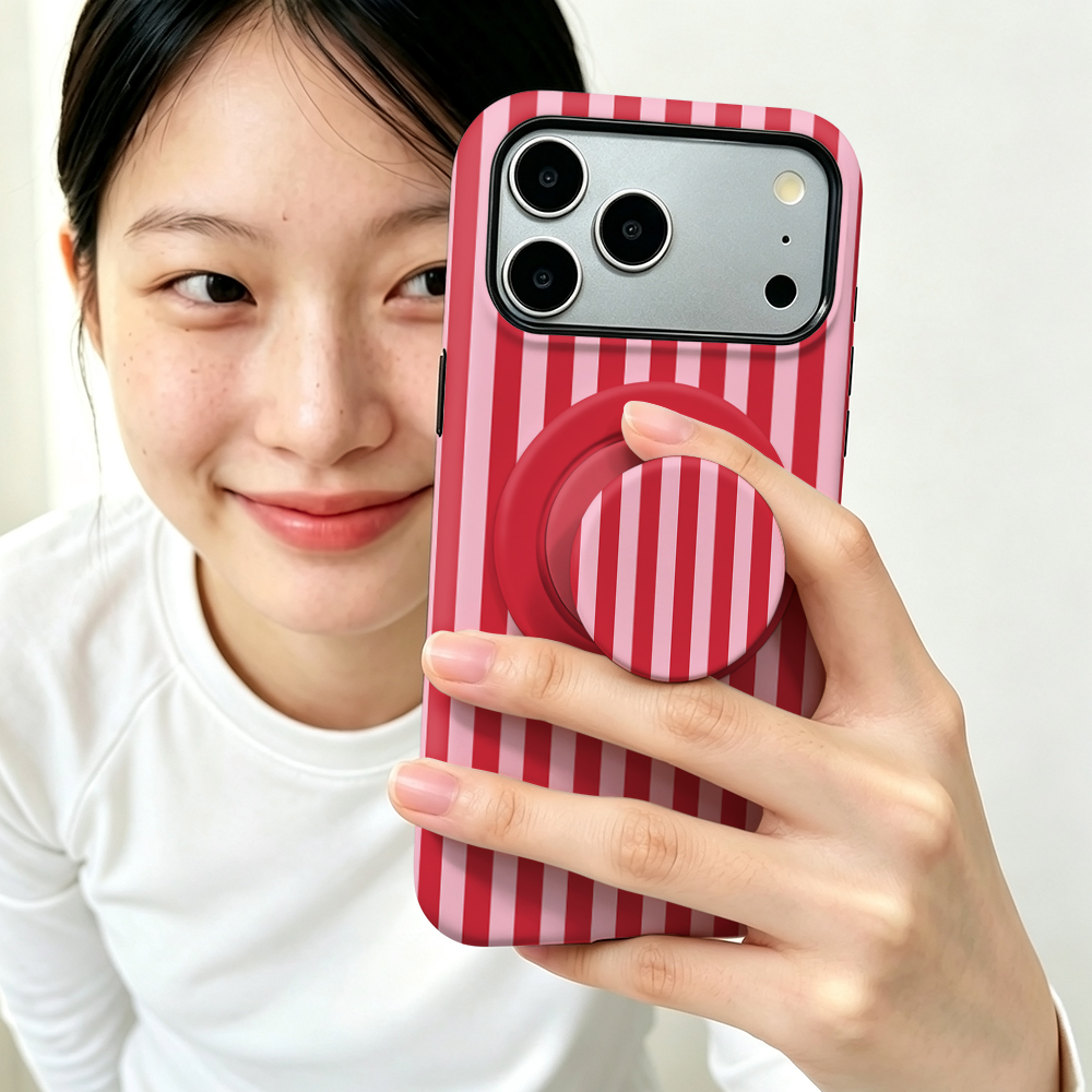 Funda Magnética con Rayas Roja - Phone Accessories Red reseña y precio